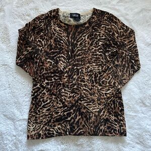 Loulou Studio Brown Animal Print Sweater